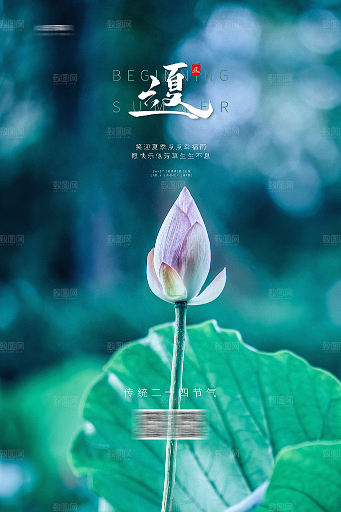 立夏二十四节气海报