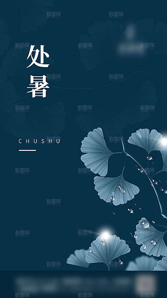处暑二十四节气创意海报