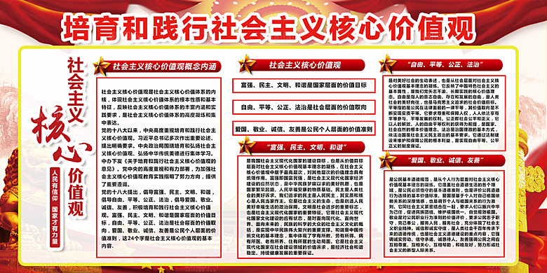 社会主义核心价值观展板