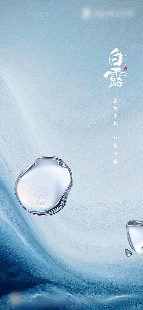 白露二十四节气创意海报