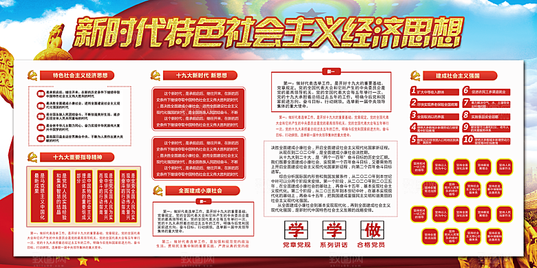 社会主义经济思想展板