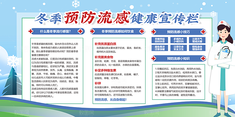冬季健康教育海报