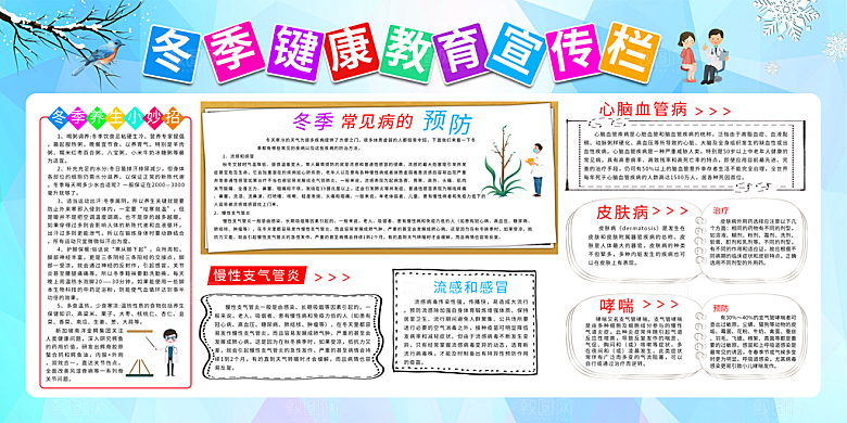 冬季健康教育海报