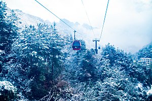 冰雪张家界天门山索道