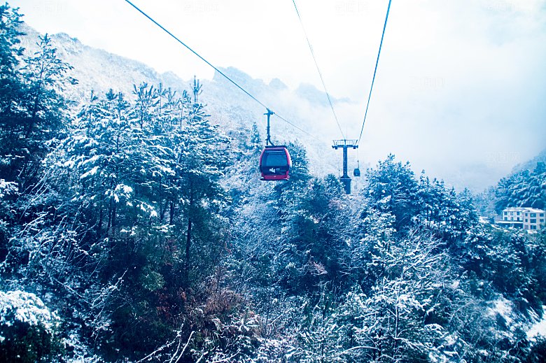 冰雪张家界天门山索道