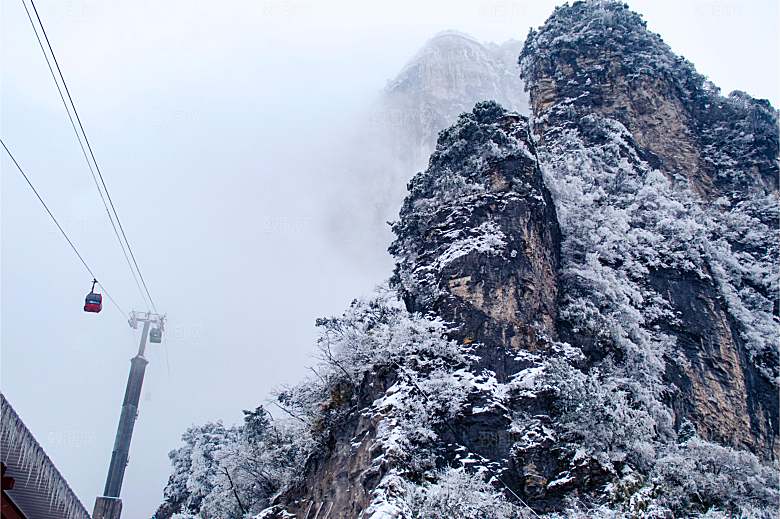 冰雪张家界天门山索道