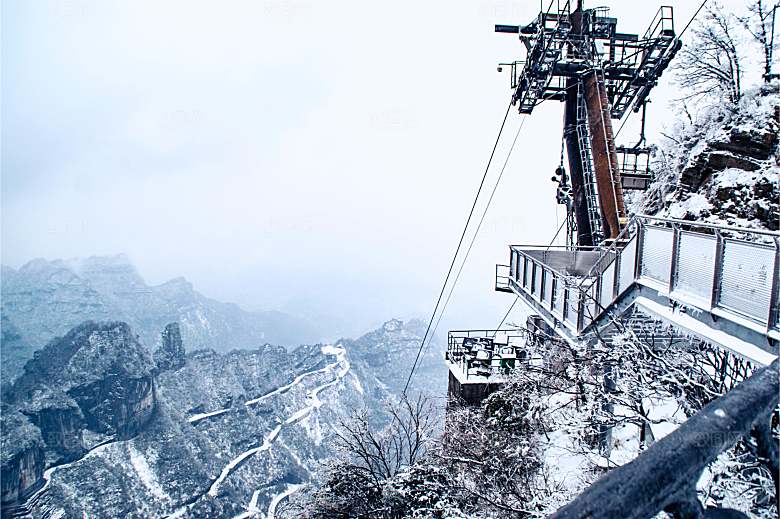 冰雪张家界天门山索道