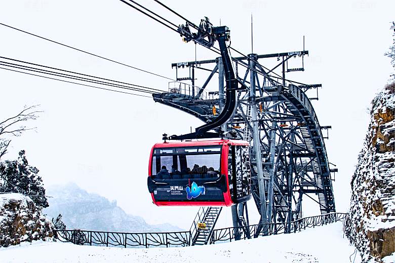 冰雪张家界天门山索道