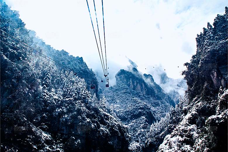 冰雪张家界天门山索道