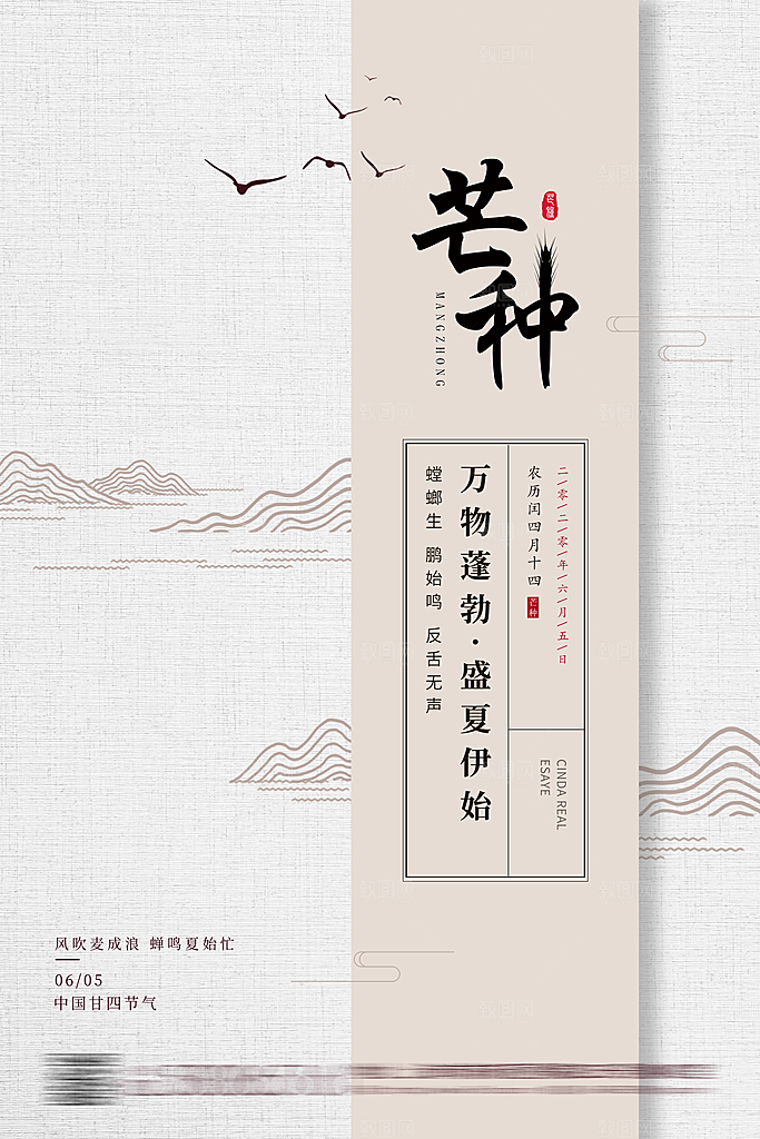 芒种二十四节气海报