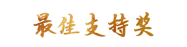 最佳支持奖艺术字效果
