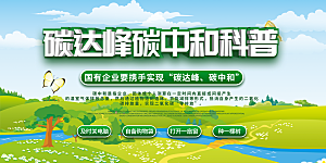 碳中和碳达峰展板