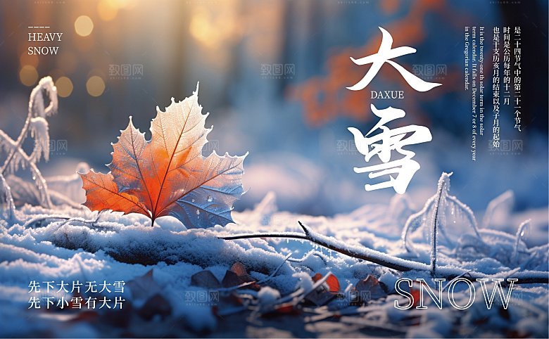 大雪节气海报设计