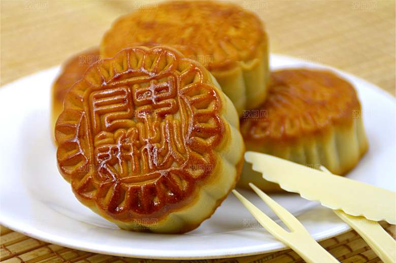 传统食品月饼摄影素材
