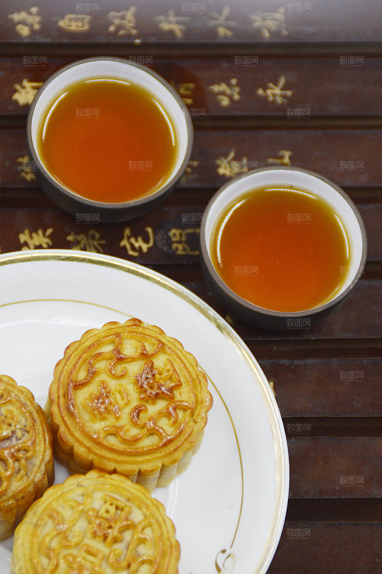 传统食品月饼摄影素材