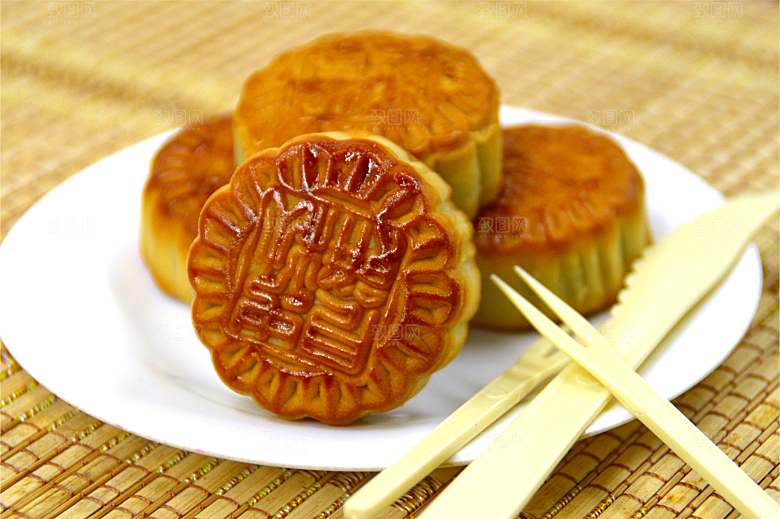 传统食品月饼摄影素材