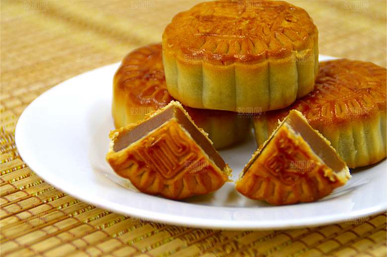 传统食品月饼摄影素材