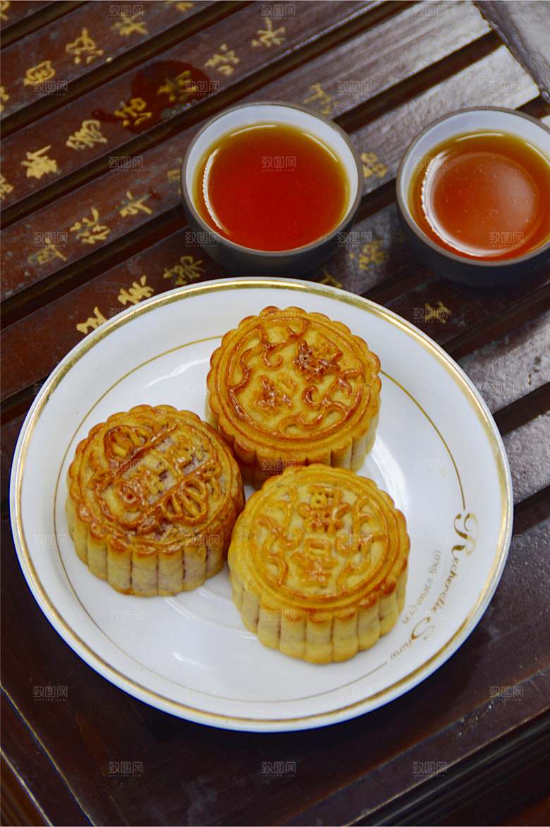 传统食品月饼摄影素材