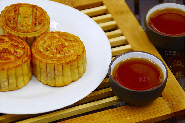 传统食品月饼摄影素材
