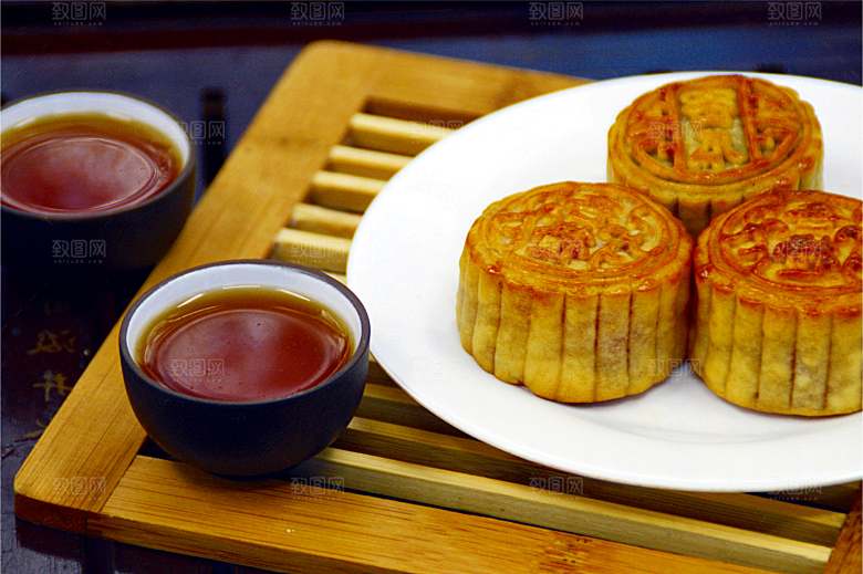 传统食品月饼摄影素材