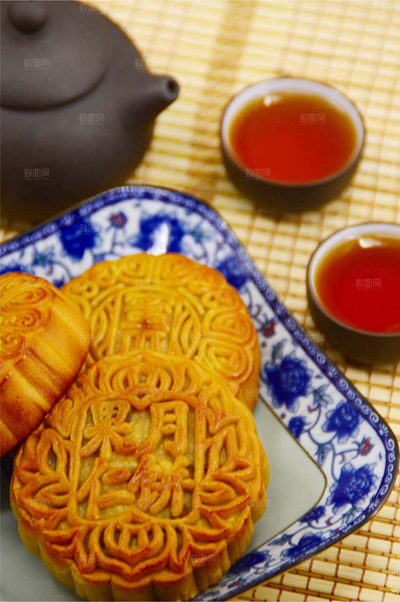 传统食品月饼摄影素材