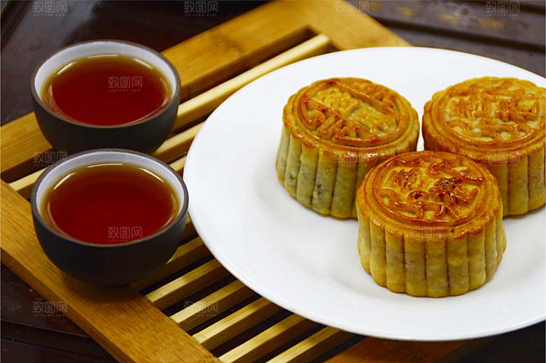 传统食品月饼摄影素材