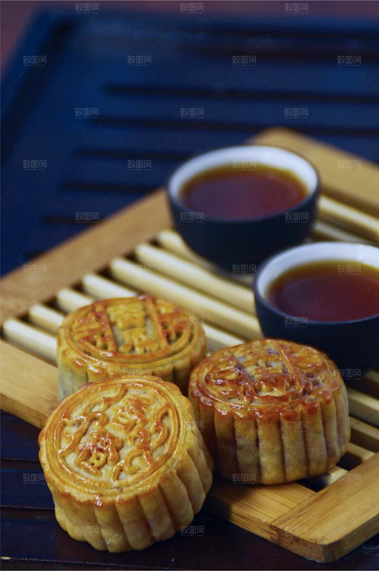 传统食品月饼摄影素材