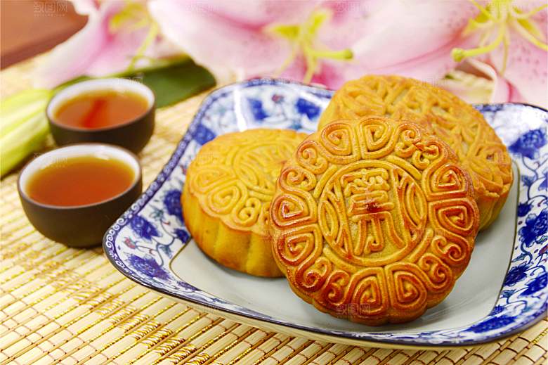 传统食品月饼摄影素材
