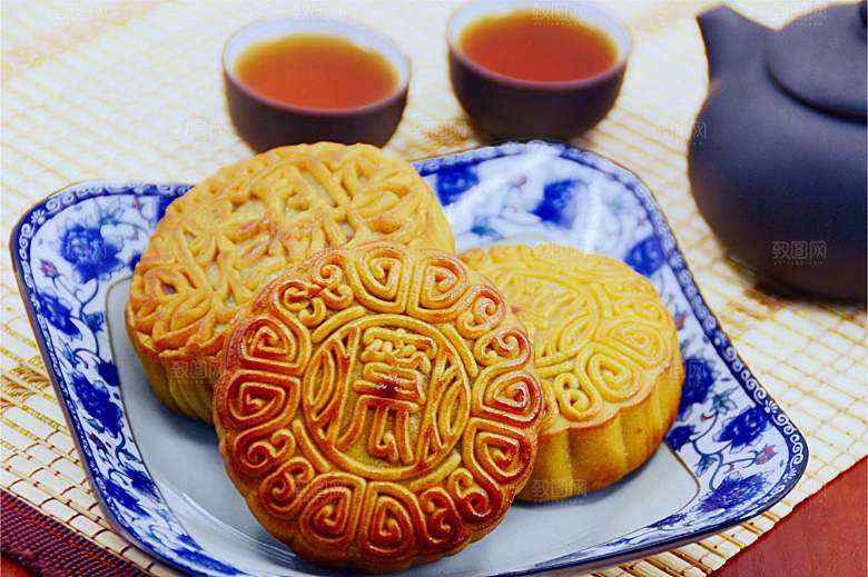 传统食品月饼摄影素材