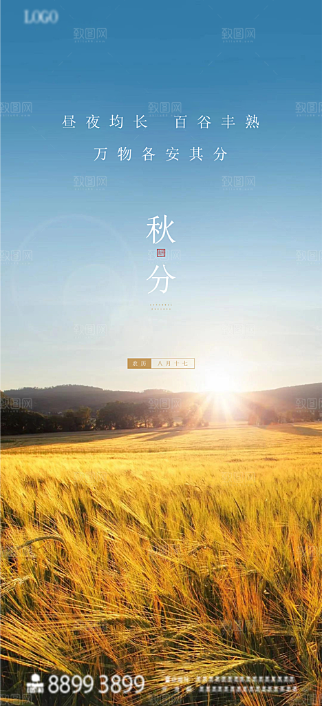 秋分二十四节气海报