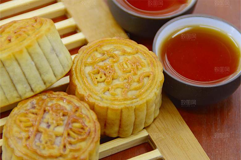 传统食品月饼摄影素材