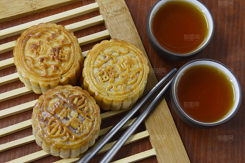 传统食品月饼摄影素材