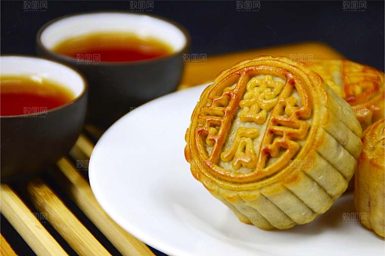 传统食品月饼摄影素材