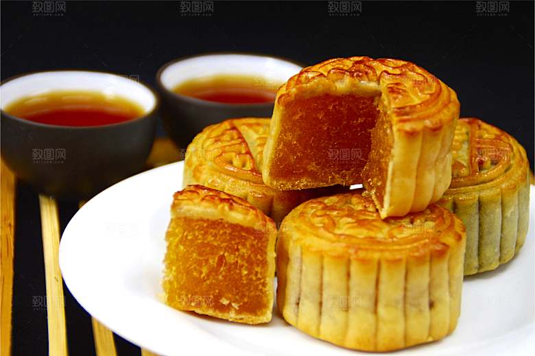 传统食品月饼摄影素材