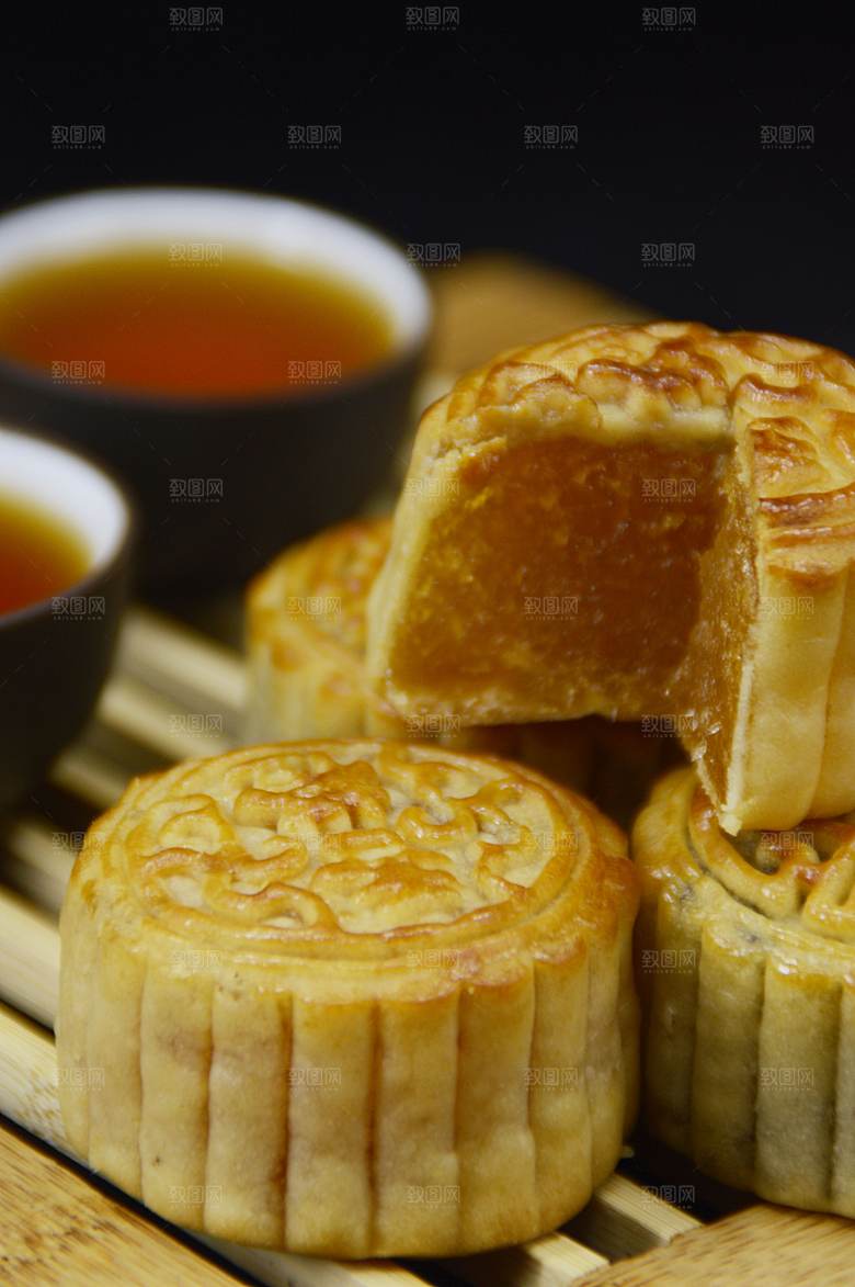 传统食品月饼摄影素材