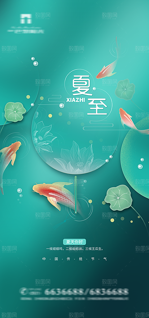夏至二十四节气海报
