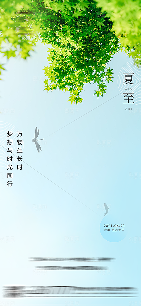 夏至二十四节气海报