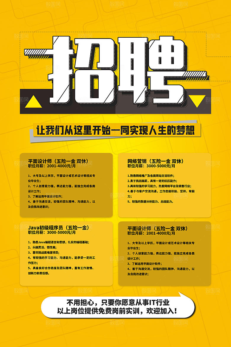 招聘招贤纳士海报