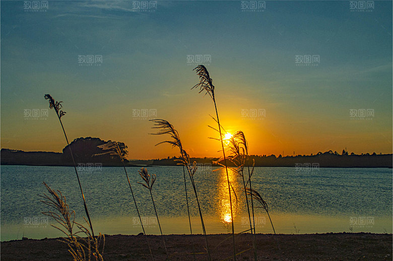 海南儋州云月湖风光