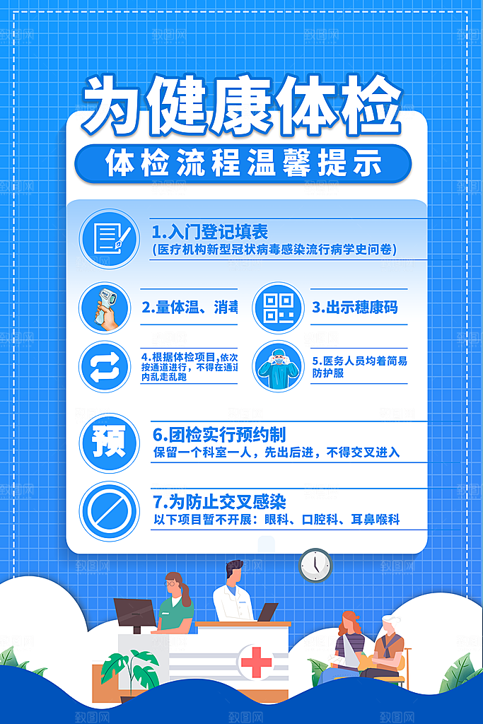 医疗健康体检海报