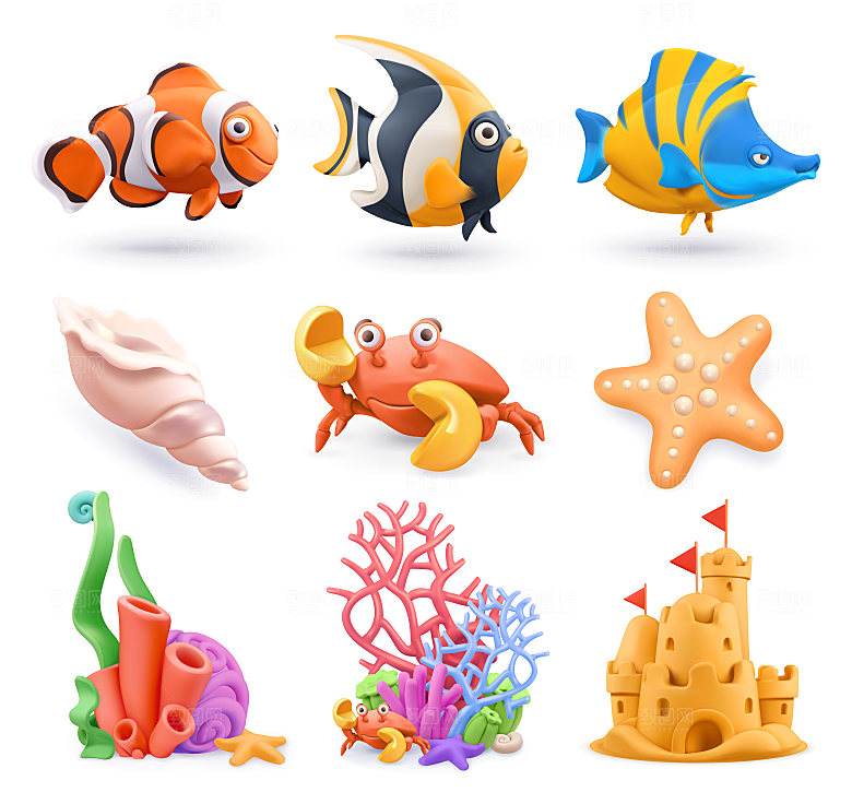 海洋生物设计元素