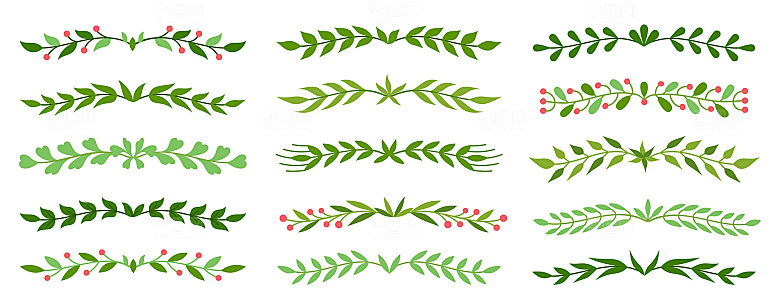 花卉花边卡通元素