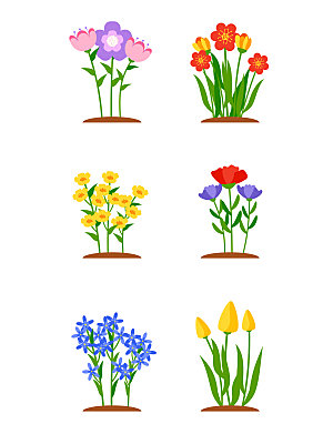 花束花卉卡通元素