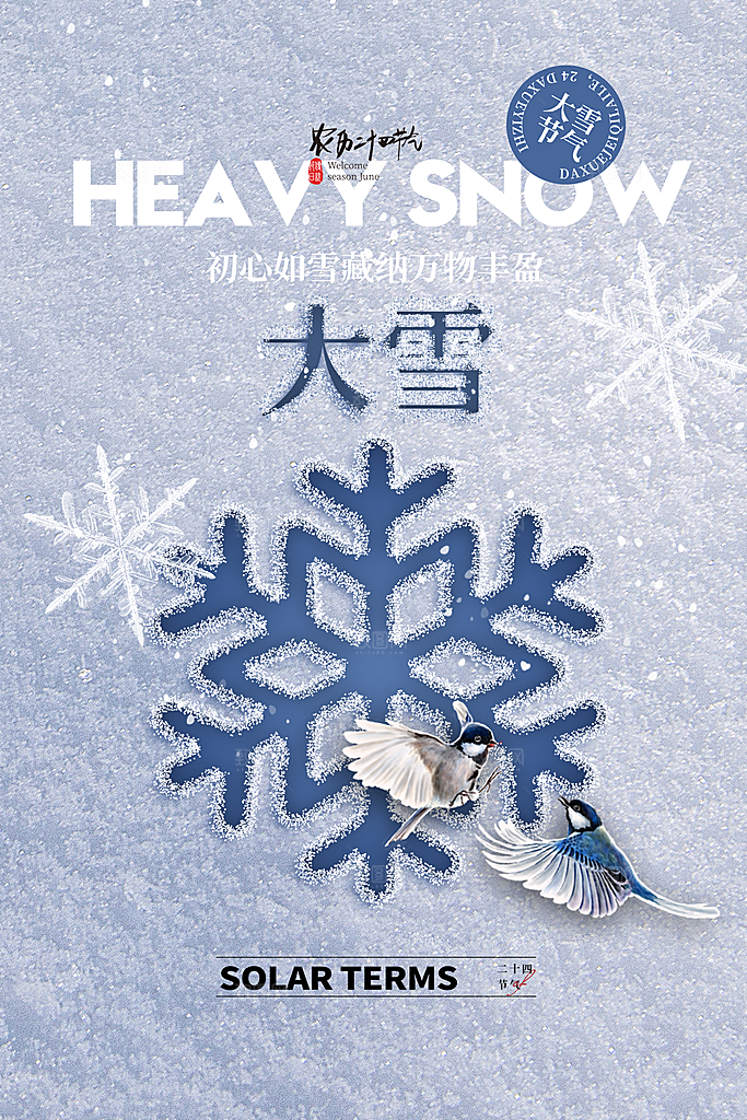 二十四节气 大雪海报