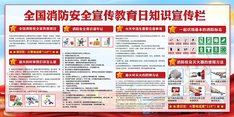 消防防火知识宣传海报
