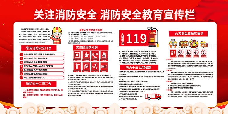消防防火知识宣传海报