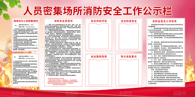 消防知识宣传展板