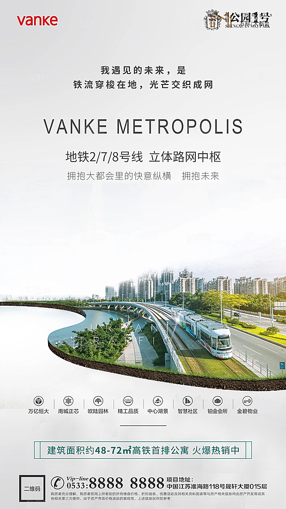 地产配套价值点品牌宣传海报
