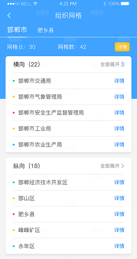 app组织网格页面