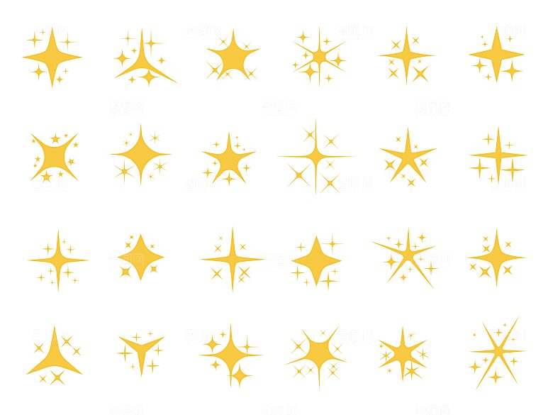 闪耀星星矢量卡通元素